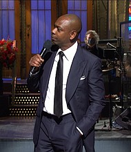 Dave Chappelle urged the country to forgive each other during his "Saturday Night Live" monologue.
Credit:	NBC/Broadway Video
