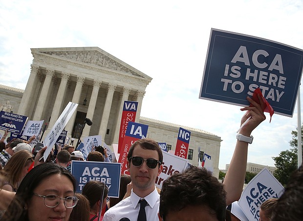 Supreme Court hears oral arguments on the future of Obamacare.
Credit:	Mark Wilson/Getty Images