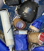 Homemade explosives found inside an abandoned trailer in San Benito County SOURCE: San Benito County Sheriff

Credit: KSBW via  San Benito County Sheriff