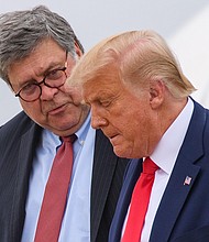 Attorney General William Barr and Donald Trump
