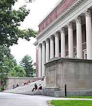 A view of Harvard Yard on the campus of Harvard University in Cambridge, Massachusetts.
Credit:	Maddie Meyer/Getty Images