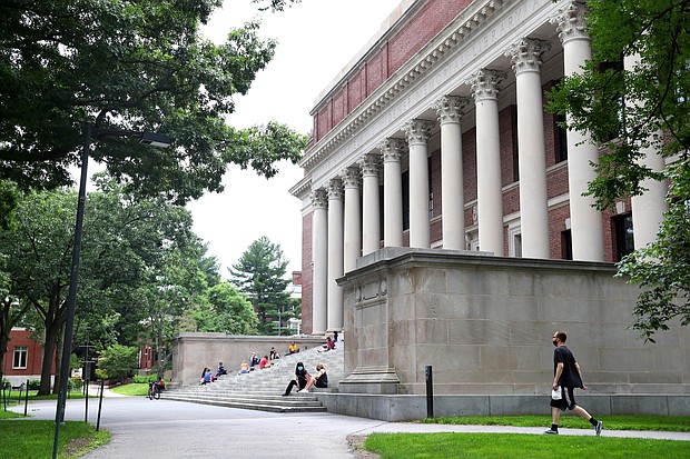 A view of Harvard Yard on the campus of Harvard University in Cambridge, Massachusetts.
Credit: Maddie Meyer/Getty Images