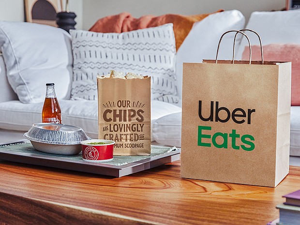 Chipotle, Uber Eats and Hinge are teaming up to create a new menu that encourages dining during distant dates.
Credit:	Uber Eats