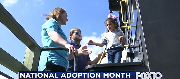 Jada and Jake Allen have adopted one little girl and are hoping they can win a contest that will help them with expenses for adopting another.
Credit:	WALA