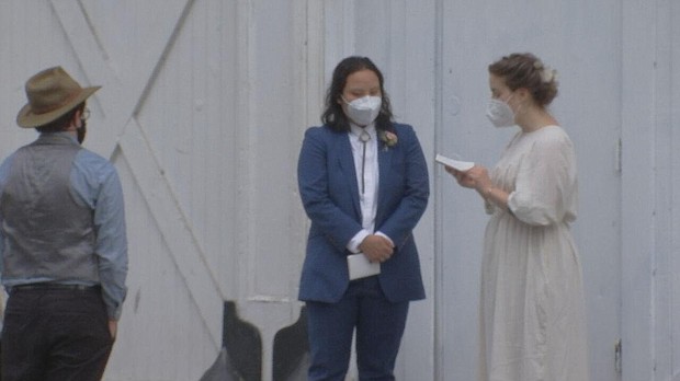 A company held a  "marriage-athon" in Portland, OR, and offered free marriages for the LGBTQ+ community
Credit:	KPTV