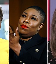 Karine Jean-Pierre and Symone Sanders are under consideration to become White House press secretary in the Biden-Harris administration. Kate Bedingfield is being considered for White House communications director and press secretary.
Credit:	Associated Press