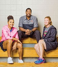 Azzi Fudd, 18, of Northern Virginia with her parents, Tim and Katie Fudd, both former college basketball standouts.