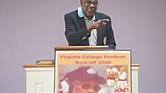 Coach Willard bailey speaks at a celebration last Friday honoring him for his selection to the 2021 Class of the black College Football Hall of Fame.