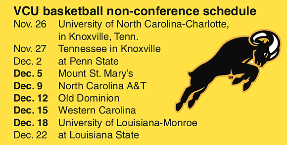 Virginia Commonwealth University’s non-conference basketball schedule will start and end with trips to Southeastern Conference schools.