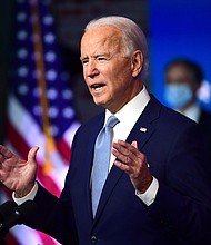 President-elect Joe Biden introduces key foreign policy and national security nominees and appointments at the Queen Theatre on November 24, 2020 in Wilmington, Delaware.
Credit: Mark Makela/Getty Images