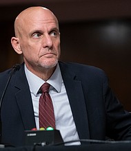 Food and Drug Administration Commissioner Stephen Hahn testifies at a hearing of the Senate Health, Education, Labor and Pensions Committee on September 23, 2020 in Washington, DC. The committee is examining the federal response to the coronavirus pandemic.
Credit:	Alex Edelman/Pool/Getty Images/FILE