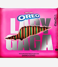 The packaging for the Lady Gaga Oreos is inspired by the singer's "Chromatica" album.
Credit: OREO