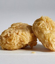 The chicken bites containing lab-grown meat will debut in a Singapore restaurant before being rolled out more widely across the country.
Credit: From Josh Tetrick/Twitte