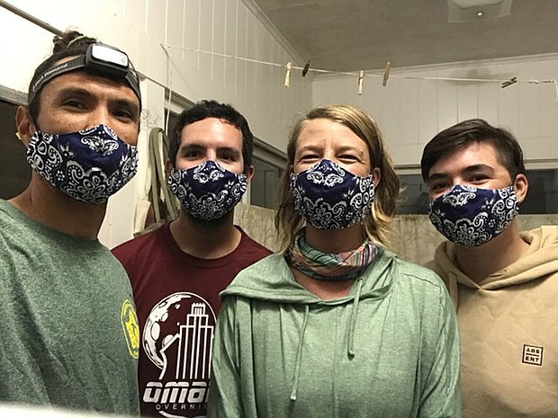 The crew (left to right): Matt Saunter; Matt Butschek II, Naomi Worcester and Charlie Thomas.
Credit:	Courtesy DLNR