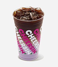 Dunkin's new drink is the color-changing Sugarplum Macchiato.
Credit:	Dunkin