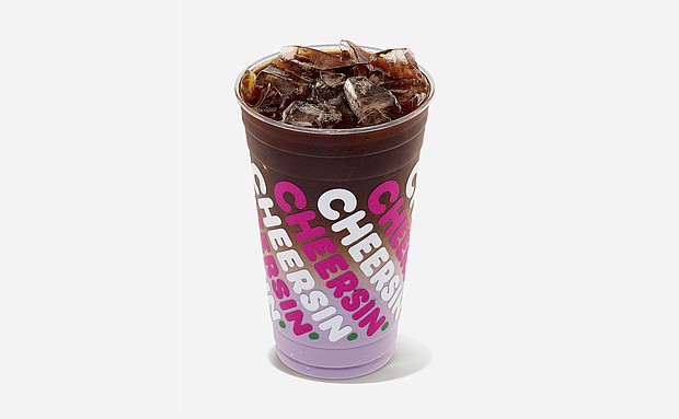 Dunkin's new drink is the color-changing Sugarplum Macchiato.
Credit:	Dunkin