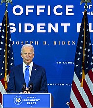 President-elect Joe Biden announces his economic team at The Queen Theater in Wilmington, Delaware, on December 1, 2020.
Credit:	CHANDAN KHANNA/AFP/AFP via Getty Images