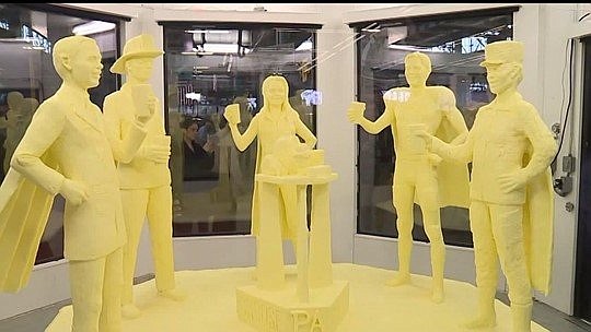 The Pennsylvania Department of Agriculture announced the cancellation of the annual butter sculpture at the Pennsylvania Farm Show for the virtual edition in 2021.
Credit:	WPMT