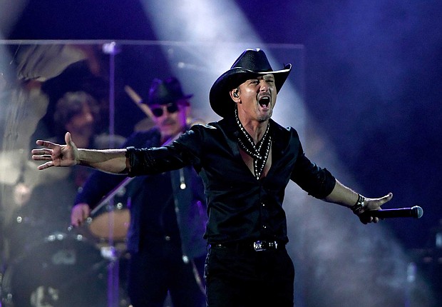 Tim McGraw, performing in 2019, shared photos of his impressive family Christmas tree.
Credit:	Ethan Miller/Getty Images