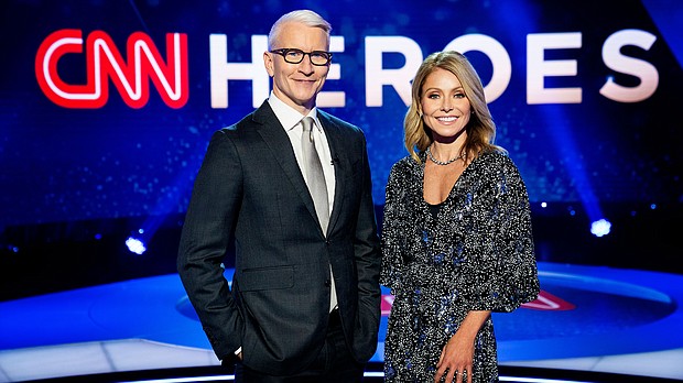 CNN's Anderson Cooper and ABC' Kelly Ripa will host CNN Heroes which everyday people committed to making the world a better place.
Credit:	John Nowak/CNN