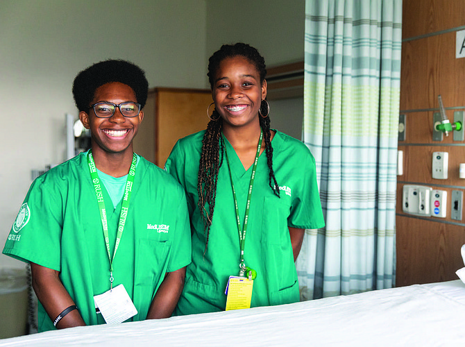 MedSTEM Pathways Interns from the Rush Education and Career Hub. Photo Courtesy of Rush Education and Career Hub (REACH)