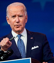 President-elect Joe Biden speaks at the Queen theater on Tuesday, December 22, in Wilmington, Delaware.
Credit: Joshua Roberts/Getty Images North America/Getty Images