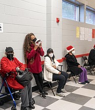 People wait in line for early voting at C.T. Martin Natatorium and Recreation Center on December 14, 2020 in Atlanta, Georgia. Early voting started today in Georgia for the runoff election for the Georgia Senate seats. The race is between Republican incumbents David Perdue and Kelly Loeffler and Democratic candidates John Ossoff and Raphael Warnock.
Credit: Megan Varner/Getty Images