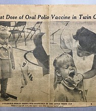 A newspaper article published in 1962 shows her receiving the oral polio vaccine in Minnesota.