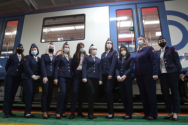 Russia's Ministry of Labor issued a decree allowing women to work on the metro in 2019.
Credit:	Vyacheslav Prokofyev/TASS/Getty Images