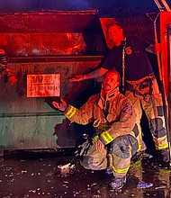 Brevard County's Fire Department in Florida responded to their last call of the year which, ironically, turned out to be a dumpster fire.
Credit:	Brevard County Fire Rescue