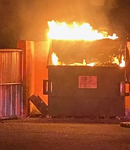 Brevard County's Fire Department in Florida responded to their last call of the year which, ironically, turned out to be a dumpster fire.
Credit:	Brevard County Fire Rescue