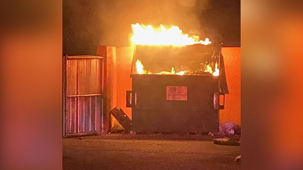 Brevard County's Fire Department in Florida responded to their last call of the year which, ironically, turned out to be a dumpster fire.
Credit: Brevard County Fire Rescue