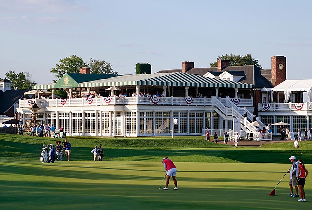 The 2022 PGA Championship will not be played at Trump National Golf Club, seen here in 2017, according to an announcement from PGA of America on Jan. 10.
Credit:	Matt Sullivan/Getty Images