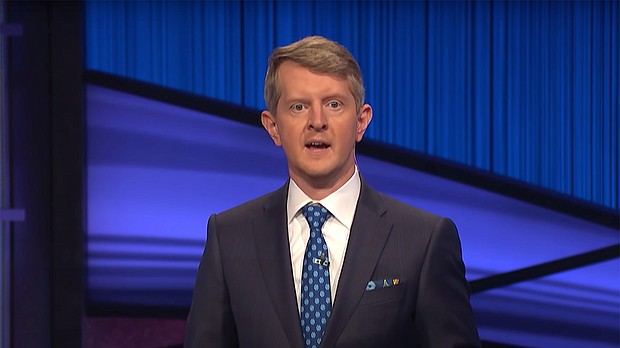 Ken Jennings hosts "Jeopardy!" on January 11, 2021, and honored 'the great Alex Trebek.'
Credit:	Jeopardy!