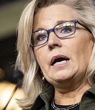 The impeachment is considered by some to be a 'vote of conscience' for the GOP. Pictured here, Rep. Liz Cheney speaks during a press conference at the Capitol on December 17, 2019 in Washington, DC.
Credit: Samuel Corum/Getty Images North America/Getty Images