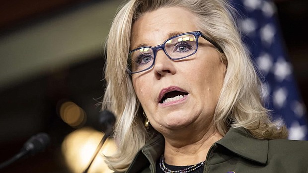 The impeachment is considered by some to be a 'vote of conscience' for the GOP. Pictured here, Rep. Liz Cheney speaks during a press conference at the Capitol on December 17, 2019 in Washington, DC.
Credit:	Samuel Corum/Getty Images North America/Getty Images