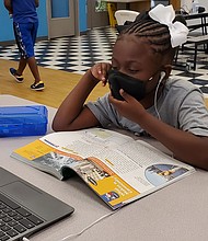 Boys & Girls Clubs of Greater Houston and Comcast have joined forces to equip 10 of the nonprofit’s Clubs in the Houston area, and its headquarters, with WiFI-connected “Lift Zones” to enable children and teens fully participate in educational opportunities and the digital economy. Pictured: a Comcast employee performing installation at BGCGH headquarters and Club members working on computers at Blue Learning Labs. Comcast photo by Mari Bosker, Boys & Girls Clubs of Greater Houston. Blue Learning Labs photos by Andres Garcia, Boys & Girls Clubs of Greater Houston.
