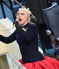 Musician Lady Gaga performs during the 59th presidential inauguration in Washington, DC, on January 20.
Credit:	Bloomberg/Bloomberg/Bloomberg via Getty Images