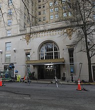 The Residences at the John Marshall on 5th Street in Downtown became a setting Tuesday for a new TV miniseries, “Dopesick” that is to stream on Hulu. The production is based on Beth Macy’s book, “Dopesick: Dealers, Doctors and the Drug Company that Addicted America.” The production arrived in the city as separate CBS crews continued work on another miniseries, “Swagger!,” that focuses on youth basketball, coaches and players’ families and was inspired by the life experiences of NBA superstar Kevin Durant. The network has yet to announce a release date for the 10-part series that was filmed largely in Gilpin Court and other areas of the city.
