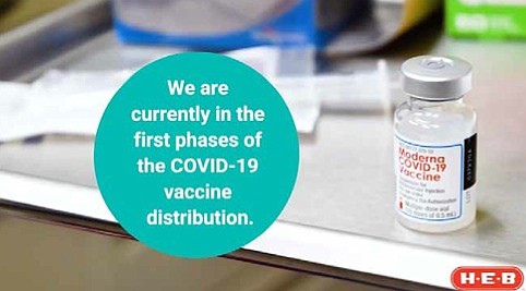 Customers who received their first dose of Covid-19 vaccine from H-E-B between 12/23 and 12/27 will be contacted by H-E-B …