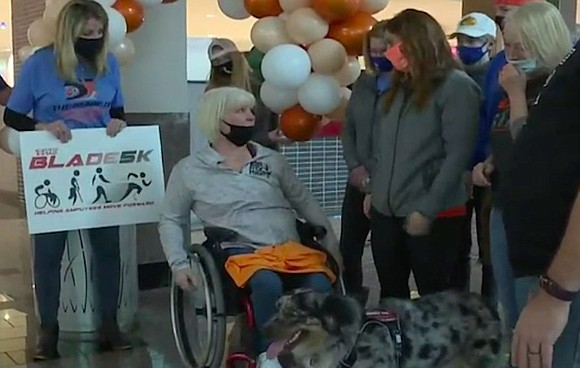 A woman waiting for a new wheelchair finally got her wish thanks to some fellow athletes.