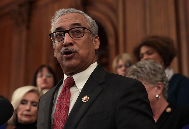 Rep. Bobby Scott, a Virginia Democrat, speaks during a news conference at the US Capitol in January 2019.
Credit:	Alex Wong/Getty Images