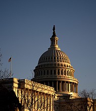 The US Capitol in Washington, DC, US, on Friday, January 22, 2021.
Credit:	Stefani Reynolds/Bloomberg/Getty Images