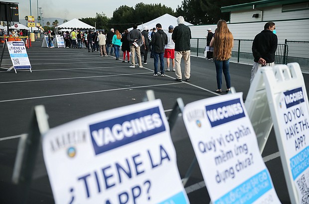 People who have been vaccinated are still required to have a Covid-19 test before entering the US.
Credit:	Mario Tama/Getty Images