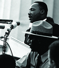 Rainbow Push Coalition and PUSH Excel hosted a virtual town hall to celebrate the birthday of The Rev. Dr. Martin Luther King, Jr., titled, “Shaping America’s Education Agenda: Seeing Dr. King’s Dream Through.” In this photo, Dr. King gives his “I Have a Dream” speech during the March on Washington in Washington, D.C., on August 28, 1963.