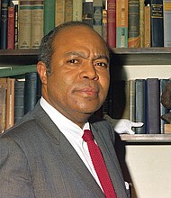 In this 1968 photo, James L. Farmer Jr., one of the founders and a former director of the Congress of Racial Equality, is seen in his apartment in New York. Mr. Farmer later taught from 1984 to 1998 at the University of Mary Washington in Fredericksburg.