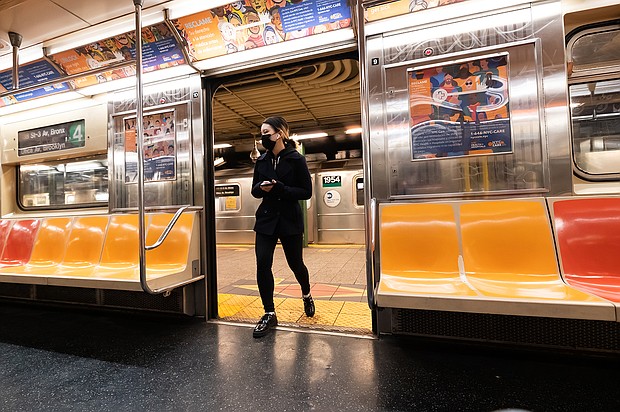 A pending order from the US Centers for Disease Control and Prevention is about to require masks on public transportation. Pictured is a person wearing a face mask while entering the subway on October 31, 2020 in New York City.
Credit: Noam Galai/Getty Images