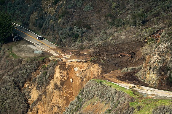 A huge piece of California's Highway 1 was washed out this week by a winter storm that brought heavy rain …