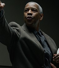 Rami Malek, Denzel Washington and Chris Bauer in a scene from "The Little Things."
Credit:	Warner Bros.