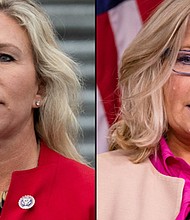 Congresswoman Marjorie Taylor Greene (left) is a Trump-backed QAnon supporter. Congresswoman Liz Cheney (right) has been the target of both Republican and right-wing media backlash.
Credit:	Getty Images